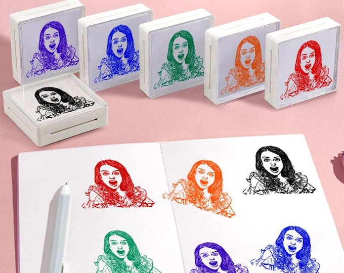 Portrait Stamp - Custom Personalized Funny Stamps Gift for Him & Her, Unique Keepsake, Great for
