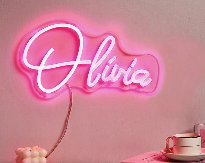 Name Neon Sign Lamp - Custom Personalized Neon Light for Bedroom Decor, Unique Gift for Kids & Adults