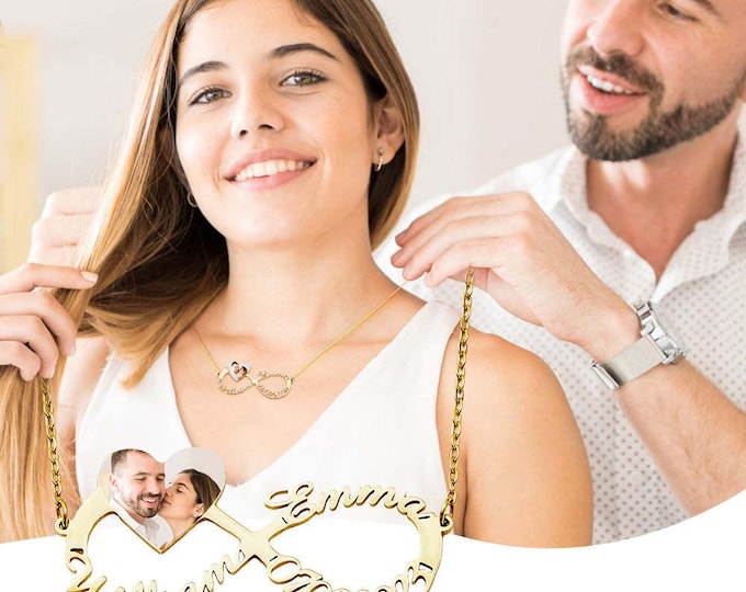 Infinity Necklace - Personalized Name Necklace, Custom Infinity Jewelry, Anniversary & Wedding Gift for Her
