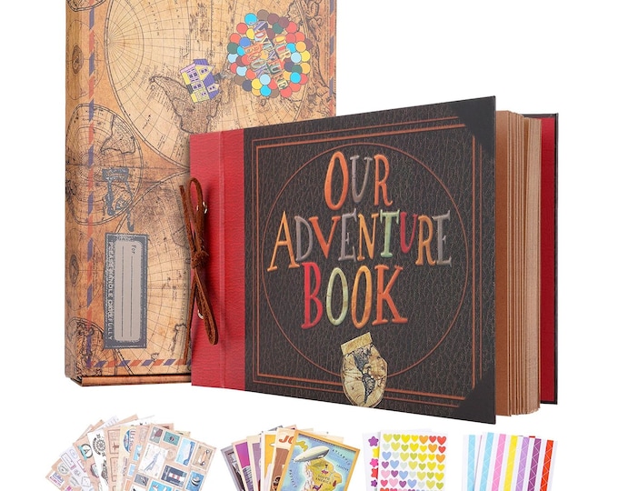 Adventure Book: Handmade DIY Family Scrapbook for Retro Travel Memories, Unique Keepsake & Gift for Loved Ones