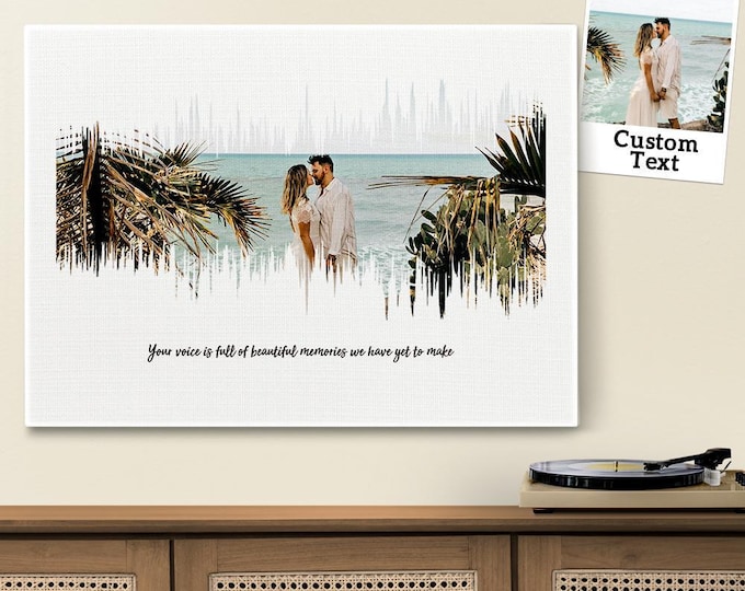 Painting Sound Wave Custom Photo Print, Personalized Soundwave Canvas, Amazing Wedding & Anniversary Gift, Unique Décor Idea