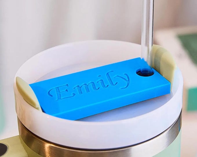 Custom 3D Printing Tumbler Name Plate Tag for 40oz Stanley Tumbler, Unique Gift for Her, Personalized Drinkware Accessory