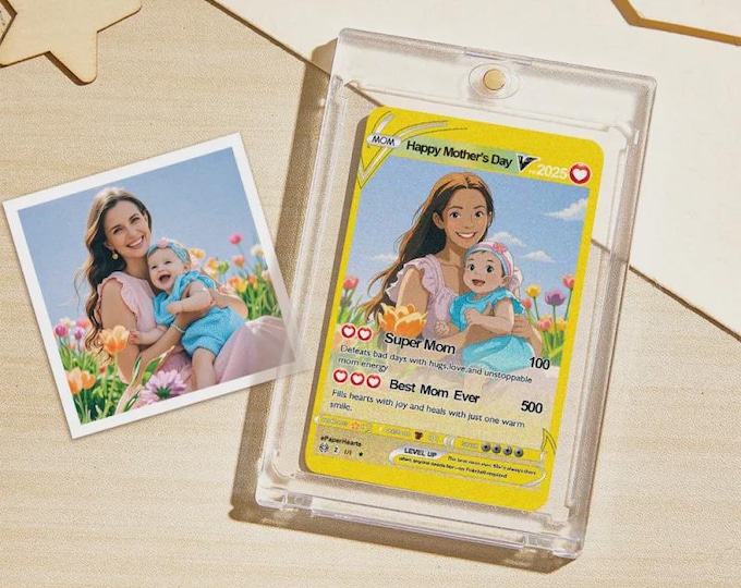 Mom Poke Card Custom Mother's Day Gift for Her Unique Personalized Poke Present Perfect Mom Birthday Card