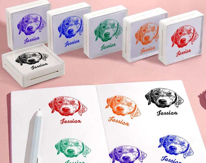Pet Portrait Stamps | Custom Personalized Funny  Stamp Gift for Him & Her | Unique Pet Lover Keepsake