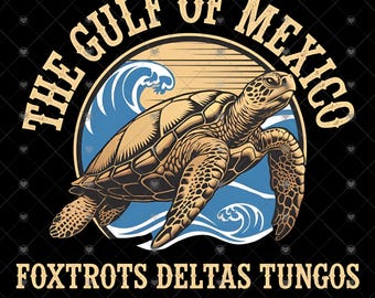 Gulf of Mexico Turtle Clipart, Sea Turtle PNG, SVG, PDF (Digital Download)