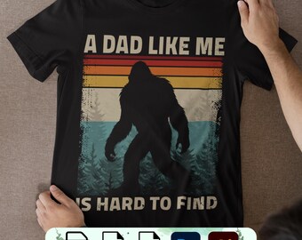 Bigfoot Dad PNG SVG PDF: Retro Vintage Design (Digital Download