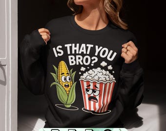 Funny Popcorn PNG Design: National Popcorn Day Art (SVG, PDF Downloadable Files)