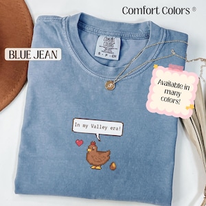 Chicken Shirt, Valley Era Tee, Retro Gamer Gift, Cozy Farming Shirt, Life Sim Lover