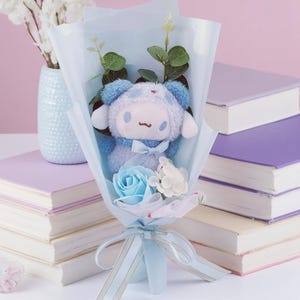 Plush Flower Bouquet, Graduation Gift, Unique Toddler Gift, Mother's Day Gift, Wedding Gift, Birthday Gift, Colorful Plush Anime Bouquet