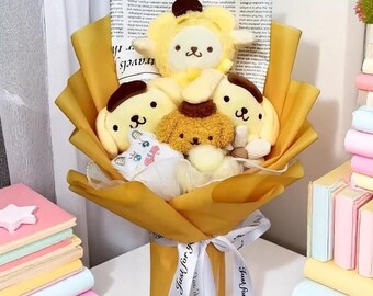 Plush Bouquet, Graduation Gift, Unique Toddler Gift, Birthday Gift, Girlfriend Gift, Anniversary Gift, Colorful Plushies Anime Bouquet
