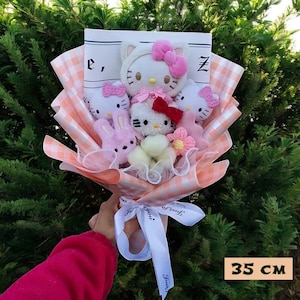 Plush Bouquet, Flower Bouquet, Graduation Gift, Toddler Gift, Girlfriend Gift, Birthday Gift, Anniversary Gift, Pastel Plushie Bouquet Anime