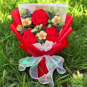 かぎ針編みの花束、ぬいぐるみの花束、卒業祝い、母への贈り物、おばあちゃんへの贈り物、誕生日の贈り物、記念日の贈り物、カラフルな花束