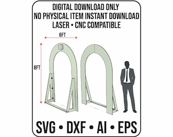 Arch Backdrop Laser CNC file, DIY Event Background, Wedding Wall svg dxf eps ai