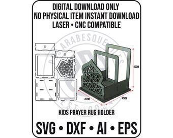 Kids Prayer Rug Mat Carpet Holder Stand Svg Dxf Ai Eps