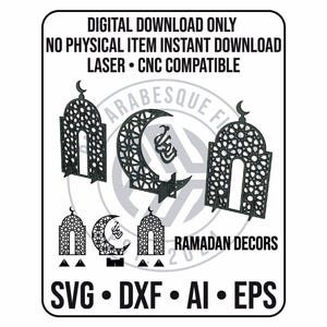Ramadan Table Decor – Islamic Ramadan Display svg dxf ai eps digital file