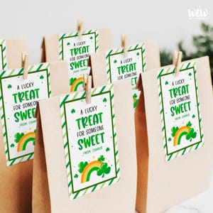 St. Patrick's Day Gift Tags, Editable Canva Template, Personalized ...