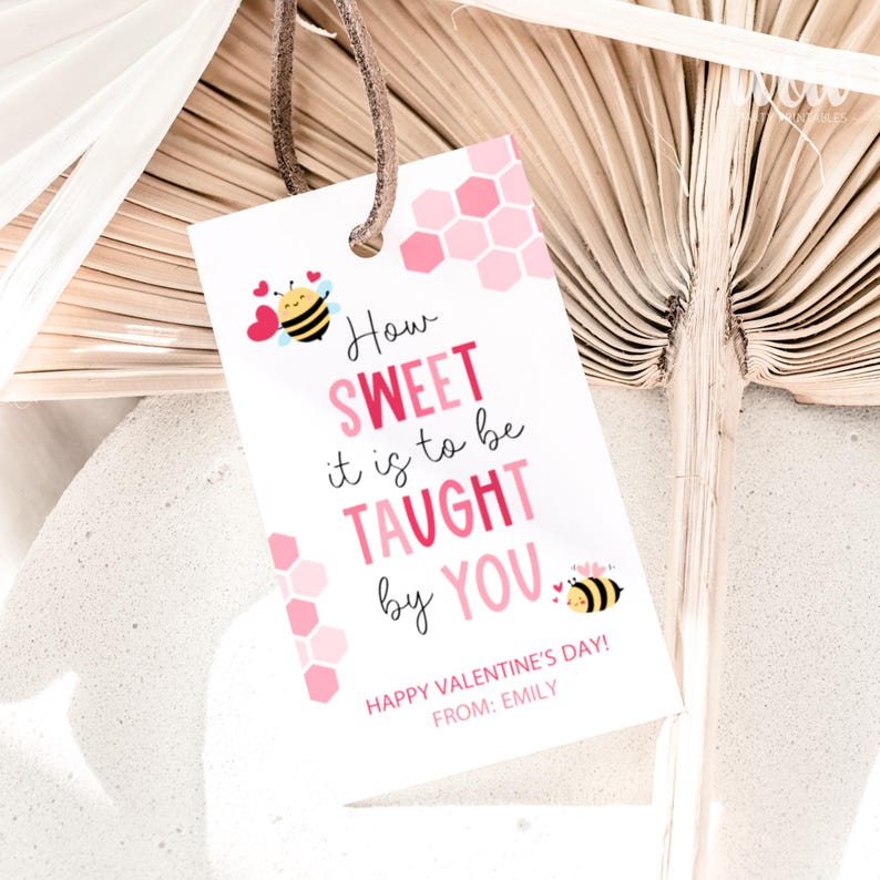 Valentine's Day Gift Tags, Editable Canva Template, Personalized ...