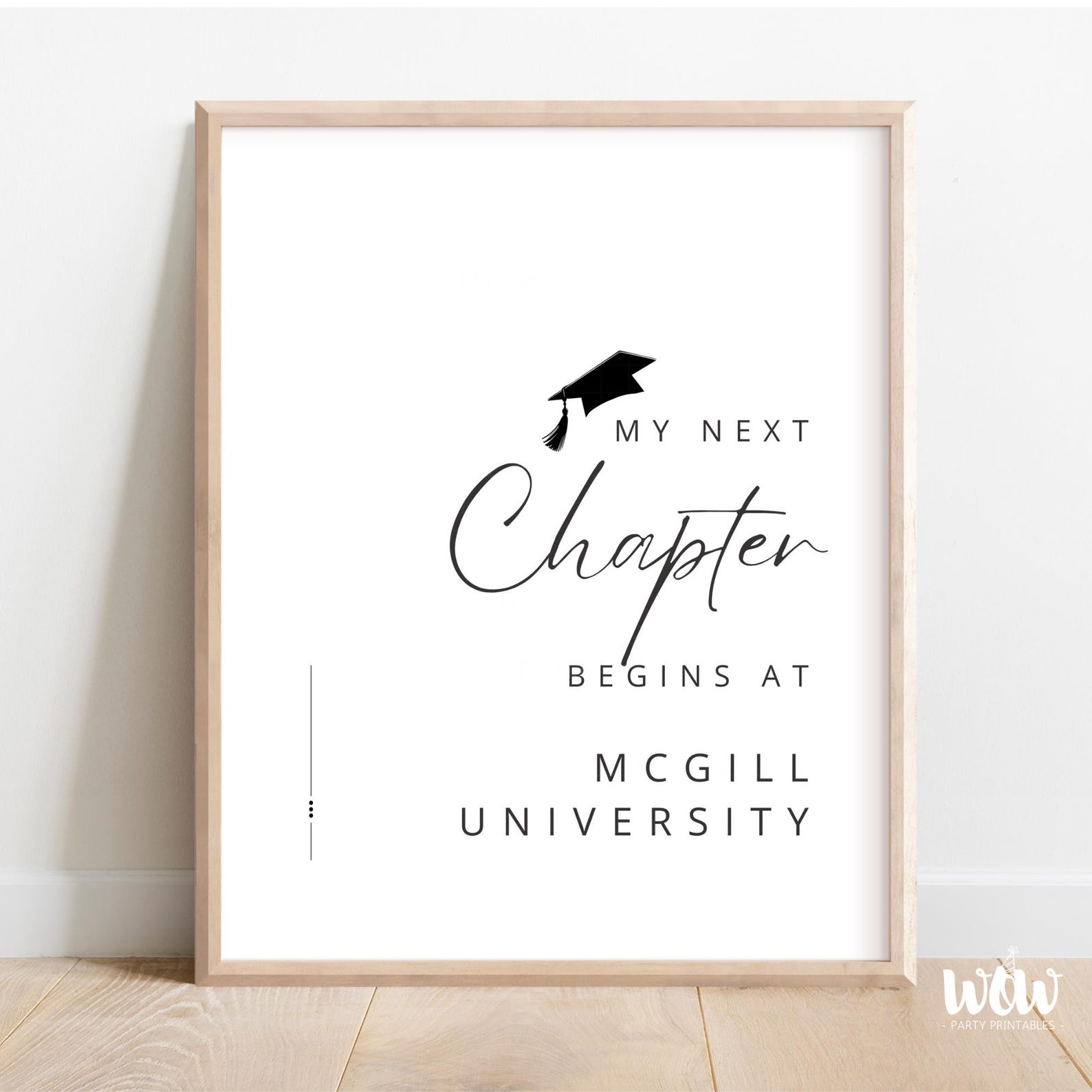 My Next Chapter Begins at Sign, Graduation Printable, Editable Canva ...