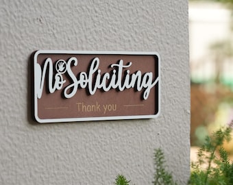 No Soliciting Sign: Baby Sleeping - Do Not Disturb - Wooden Door Sign