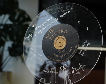 Personalized Vinyl Record Guest Book,Wedding Guest Book,Wedding Decor,Sign-in Book For Wedding,Music Lover Gift