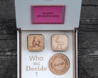 Custom Wooden Love Dice Box, Personalized Couple Gift, Anniversary Gift, Valentine’s Gift, Naughty Gift, Sexy Gift, Gifts for the Couple