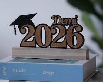 Personalized Graduation Name Sign: Class of 2026 Table Centerpiece
