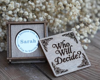 Personalized Decision Coin: Custom Engraved Gift for Couples,Relationship Token
