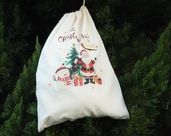 Personalisierter Nikolaussack, Benutzerdefinierte Weihnachtsgeschenktasche für Kinder, Urlaub, Nikolaussack, Heiligabend, Weihnachtsgeschenk, Benutzerdefinierte Name Weihnachtstasche