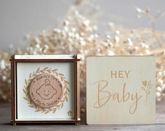 Custom Wooden New Parent Decision Coin, Baby Shower Gift for Mum & Dad, Personalized Flip Coin for Newborn Moments and Parenting Decisions