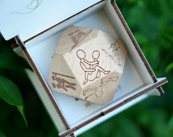 Personalized Sex Dice, Fun Couple Gift, Sexy Gift for Him or Her, Valentine’s or Anniversary Decision Maker, Couples Games