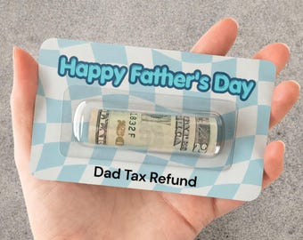 Funny Father's Day Money Card, Dad Tax Refund Cash Gift Holder, Humorous Present