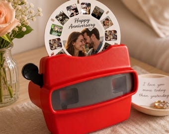 Custom ViewFinder Reel: Personalized Photo Gift for Anniversary & Family Memories