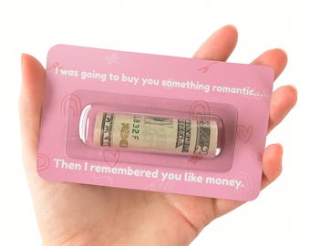 Funny Cash Gift Card, Buy You Something Romantic Joke, Valentine Money Holder