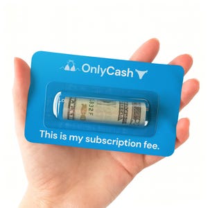 Funny "Subscription Fee" Cash Gift Card Holder - Gag Gift