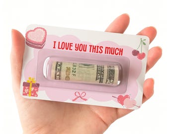 Funny 'I Love You This Much' Cash Gift Card Holder