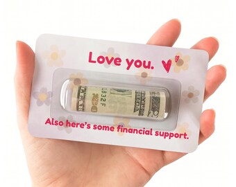 Love You Valentine Cash Gift Card, Funny Money Holder for Couples