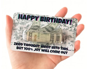 Tarjetero divertido para regalar en efectivo: un regalo único para cumpleaños y fiestas.