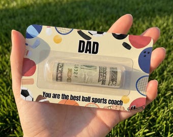 Dad Sports Coach Money Card Gift, Funny Gag Present Holder