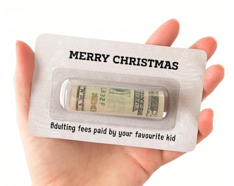 Funny Christmas Cash Holder: Money Gift Card, Holiday Gag Gift for Parents