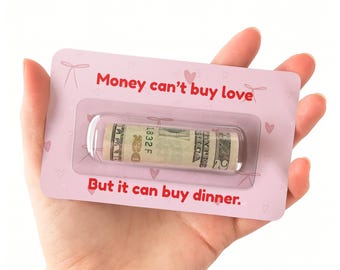 Funny Valentine Cash Gift Card Holder, Dinner Money Gift