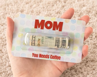Funny Mom Coffee Money Holder Card, Mother's Day Cash Gift
