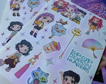 Saja Boys 110 Stück Aufkleber Kpop Sticker Kpop Merch Rumi Mira Zoey Sticker Jinu Derpy Cat Sticker Vinyl Wasserdicht Für Teenager Mädchen Kpop Adventskalender 2025
