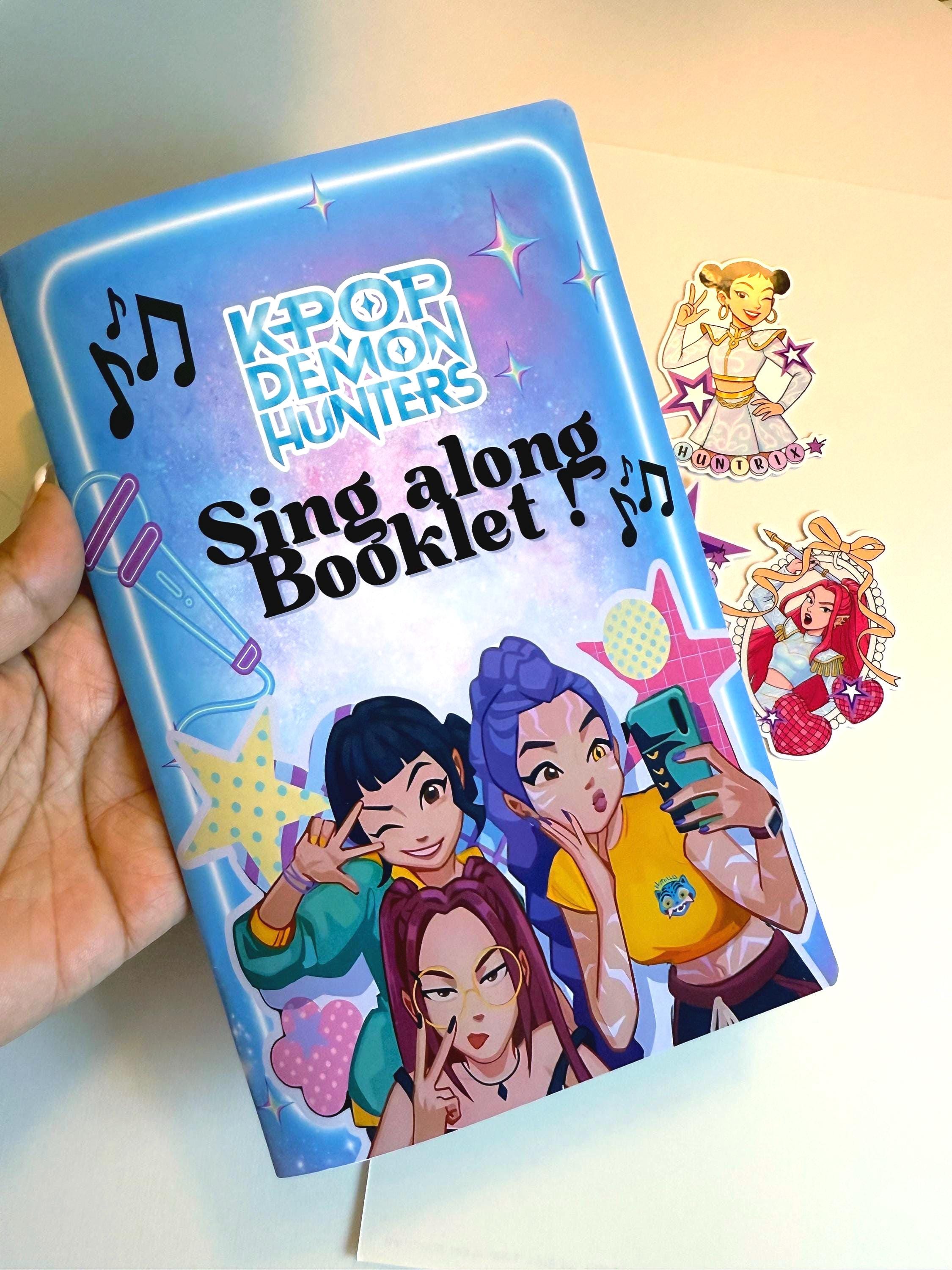 K-pop Songs Lyrics Booklet and 3 Pack Stickers | Karaoke Booklet