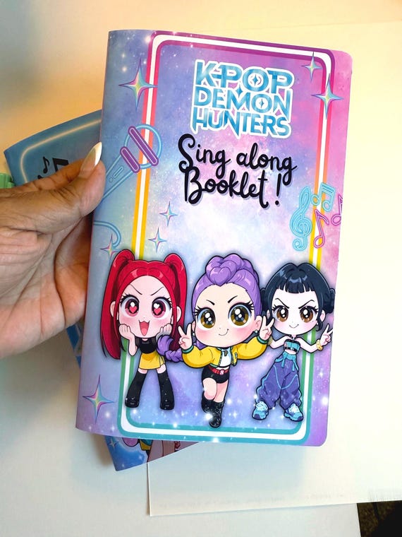 K-pop Songs Lyrics Booklet and 3 Pack Stickers | Karaoke Booklet