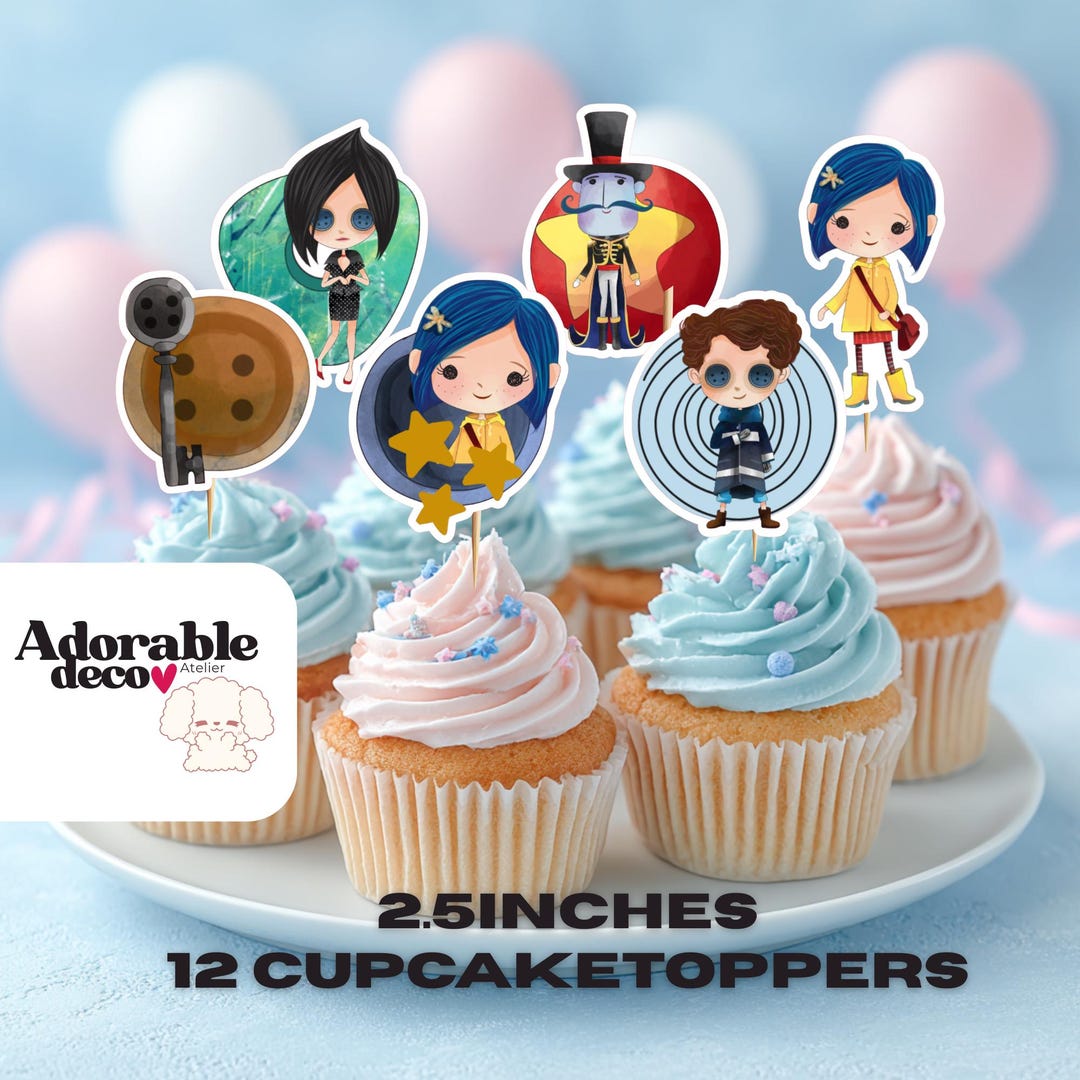 Line Character Topper 12 Cupcake Toppers Other World | Cora:line Characters Cupcake Toppers ...