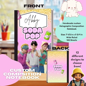 Custom K-Pop Demon Hunters HUNTRIX Composition Notebook