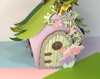 Boîte à friandises Fairy Cottage : cadeau de fête en papier 3D