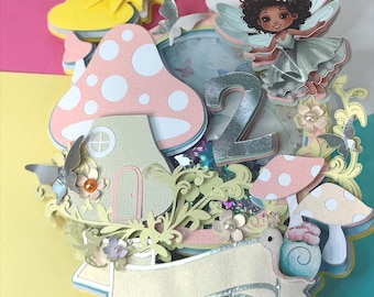Décoration de gâteau personnalisée fée : décoration de fête d'anniversaire pastel