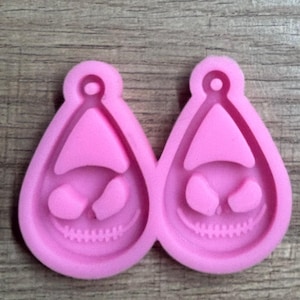 Pumpkin face earrings silicone resin mold