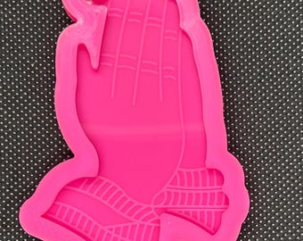 Molde de resina de silicona con manos en oración